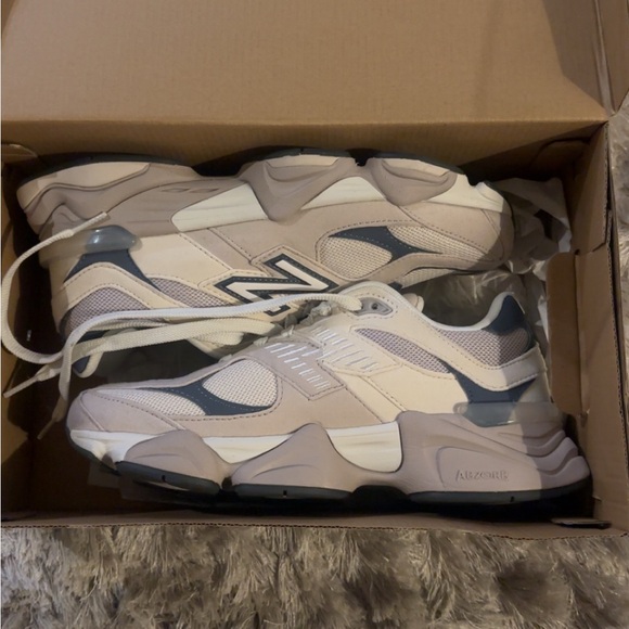 New Balance Shoes - New Balance Cream and Gray Athletic Shoes